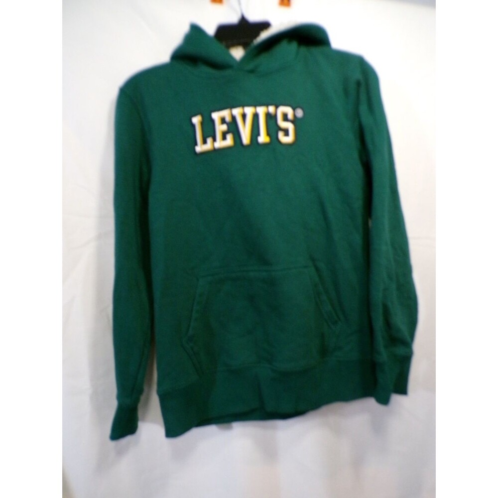 Levi's Men's Green Pullover Hoodie Large Cotton Blend Graphic Logo